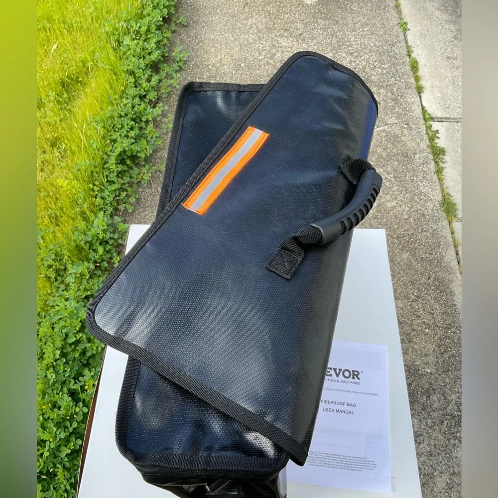 “New” VEVOR Fireproof And Waterproof Large Bag (18”L X 12”H X 5.5”W) Black